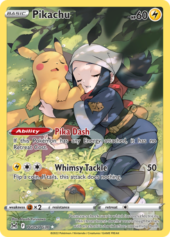 Pikachu card art
