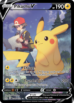 Pikachu V card art