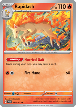 Rapidash card art