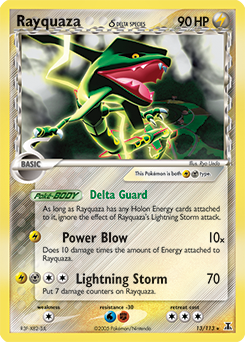 Rayquaza δ card art
