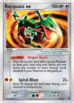 Rayquaza ex card art