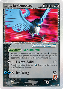 Rocket's Articuno ex card art