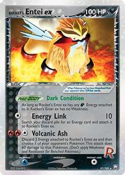 Rocket's Entei ex card art