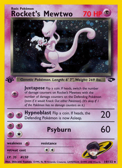Rocket's Mewtwo card art