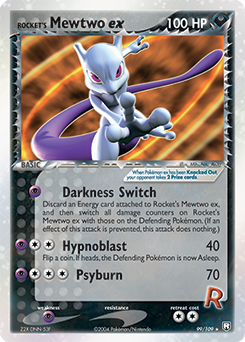 Rocket's Mewtwo ex card art
