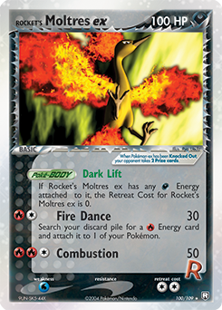 Rocket's Moltres ex card art