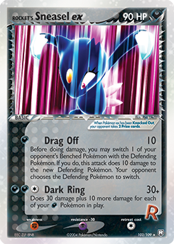 Rocket's Sneasel ex card art