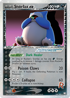 Rocket's Snorlax ex card art