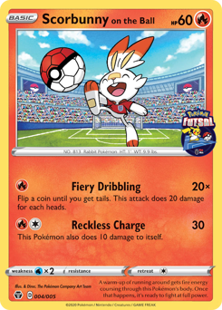 Scorbunny on the Ball card art
