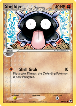 Shellder δ card art
