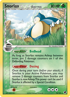 Snorlax δ card art