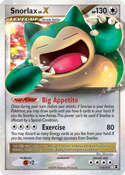 Snorlax LV.X card art