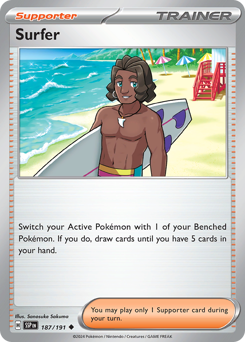 Surfer card art