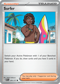 Surfer card art