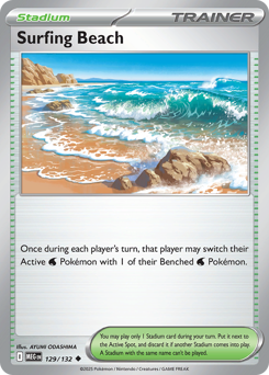 Surfing Beach card art