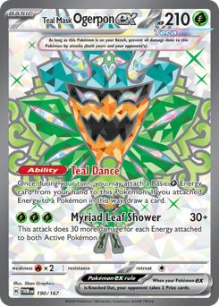 Teal Mask Ogerpon ex card art