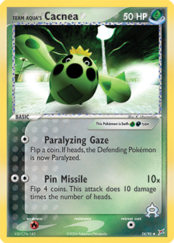 Team Aqua's Cacnea card art