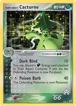Team Aqua's Cacturne card art