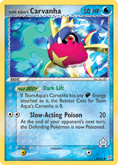 Team Aqua's Carvanha card art