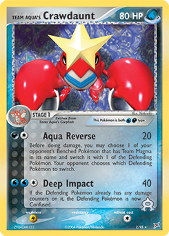 Team Aqua's Crawdaunt card art