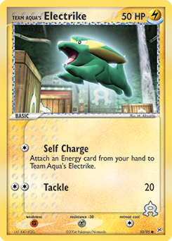 Team Aqua's Electrike card art