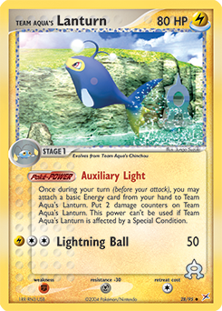 Team Aqua's Lanturn card art