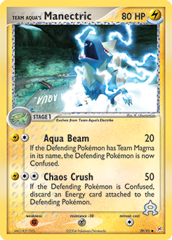 Team Aqua's Manectric card art
