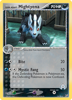 Team Aqua's Mightyena card art