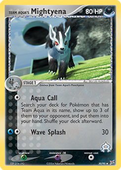 Team Aqua's Mightyena card art
