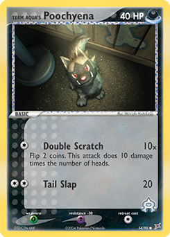 Team Aqua's Poochyena card art