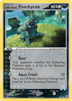 Team Aqua's Poochyena card art