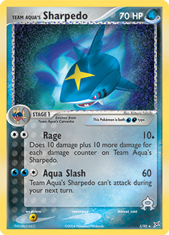 Team Aqua's Sharpedo card art