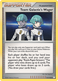 Team Galactic's Wager card art