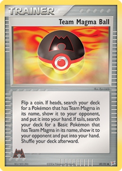 Team Magma Ball card art