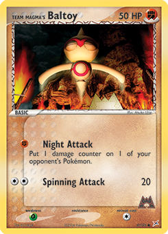 Team Magma's Baltoy card art