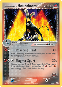 Team Magma's Houndoom card art