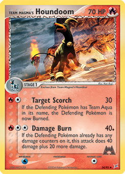 Team Magma's Houndoom card art