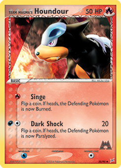 Team Magma's Houndour card art