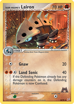 Team Magma's Lairon card art