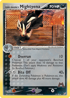 Team Magma's Mightyena card art