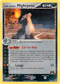 Team Magma's Mightyena card art