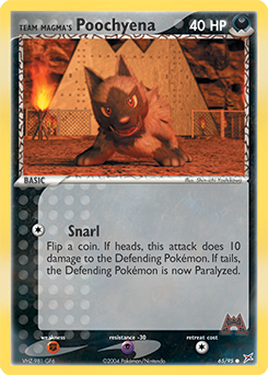 Team Magma's Poochyena card art
