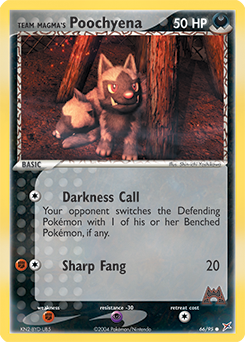 Team Magma's Poochyena card art