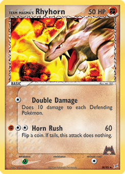 Team Magma's Rhyhorn card art
