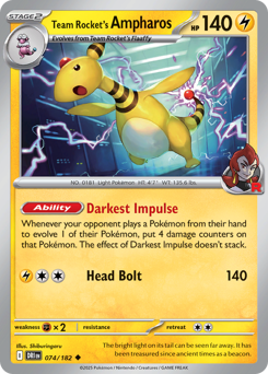 Team Rocket's Ampharos card art