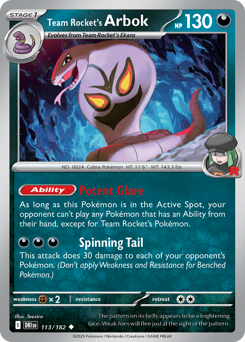 Team Rocket's Arbok card art