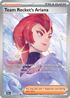 Team Rocket's Ariana card art