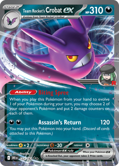 Team Rocket's Crobat ex card art