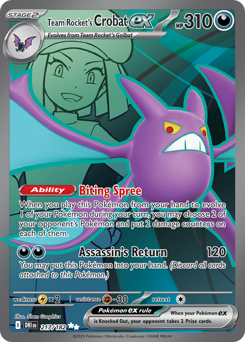 Team Rocket's Crobat ex card art