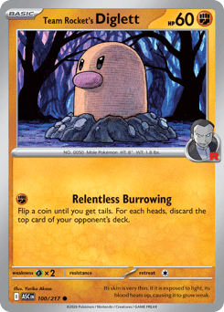 Team Rocket's Diglett card art